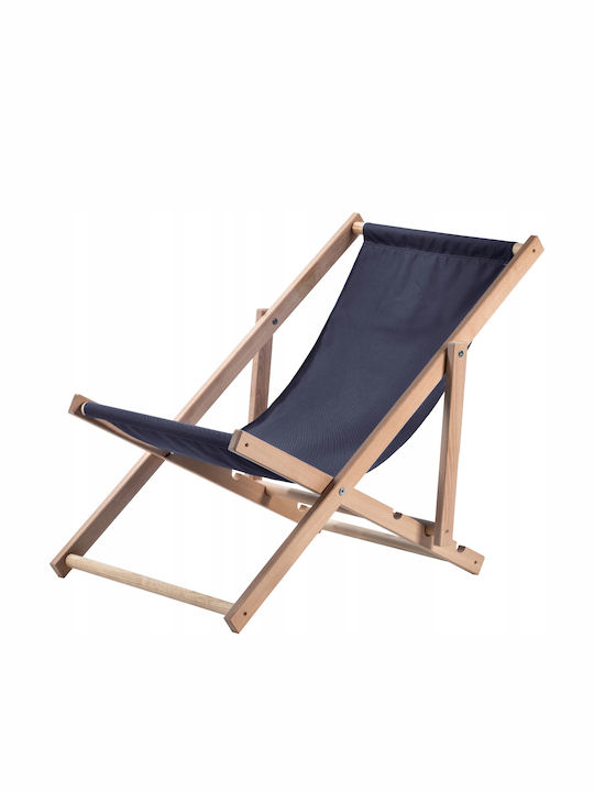 Liegestühle Holz mit Blau Stoff