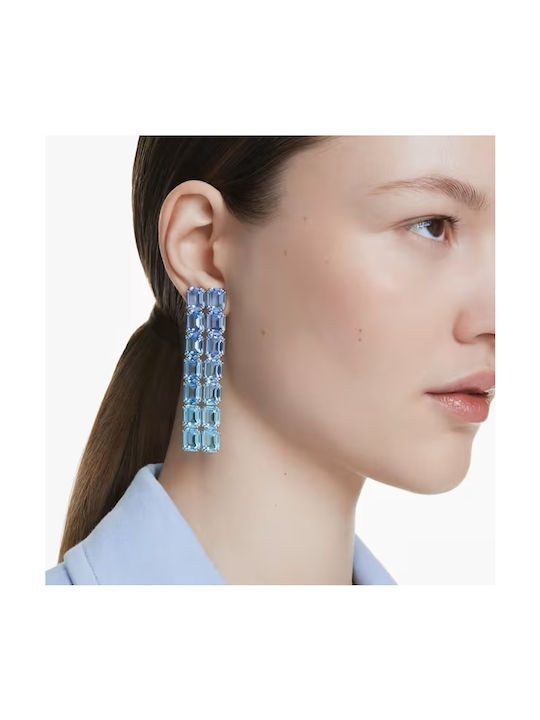 Swarovski Millenia Σκουλαρίκια Κρεμαστά με Clip με Πέτρες