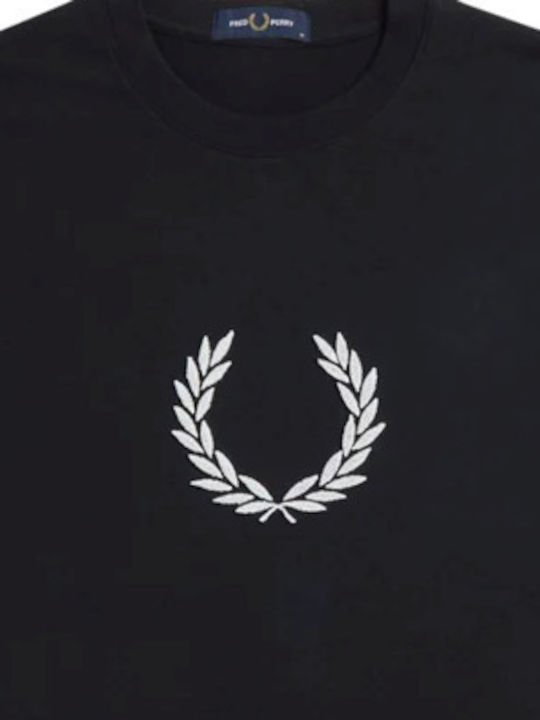 Fred Perry T-shirt Bărbătesc cu Mânecă Scurtă Negru