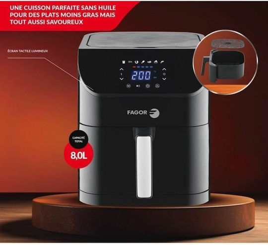 Fagor Air Fryer 8lt Μαύρο FGAF8L