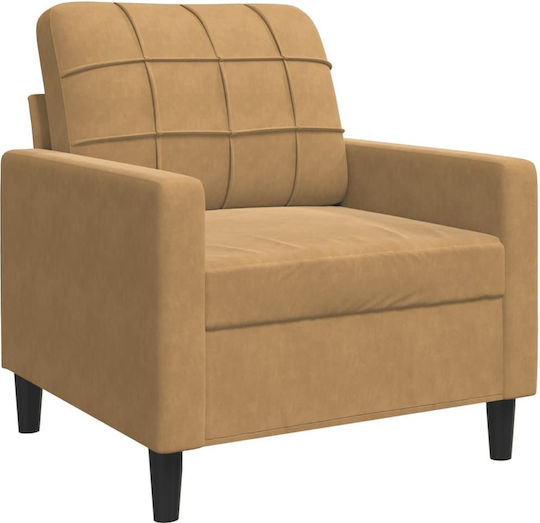 Living Room Furniture Set 3-Seater & 2-Seater & Armchair Brown