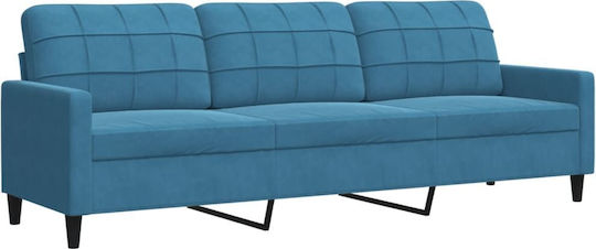 Living Room Furniture Set 3-Seater & 2-Seater & Armchair Blue