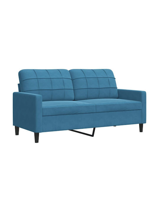 Living Room Furniture Set 3-Seater & 2-Seater & Armchair Blue