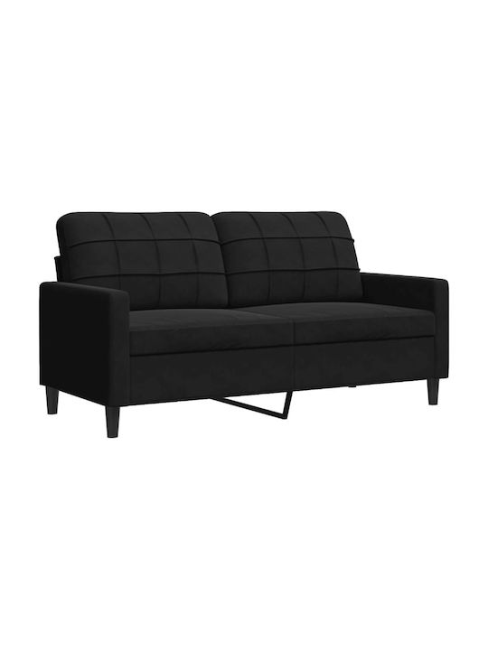 Living Room Furniture Set 3-Seater & 2-Seater & Armchair Black