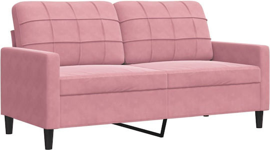 Living Room Furniture Set 3-Seater & 2-Seater & Armchair & Stool Pink