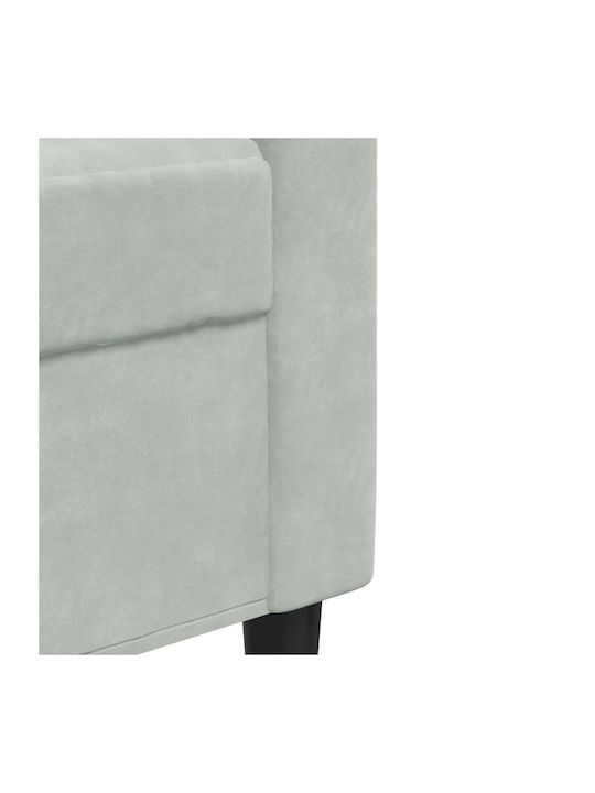 Living Room Furniture Set 3-Seater & 2-Seater & Armchair Gray