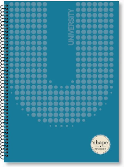 Shape Notebooks Спирал Тетрадка На райета A4 150 Листа 5 Теми Shape 1бр