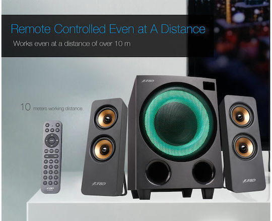 Fenda F770X 2.1 Wireless Speakers with RGB and Bluetooth 76W Black