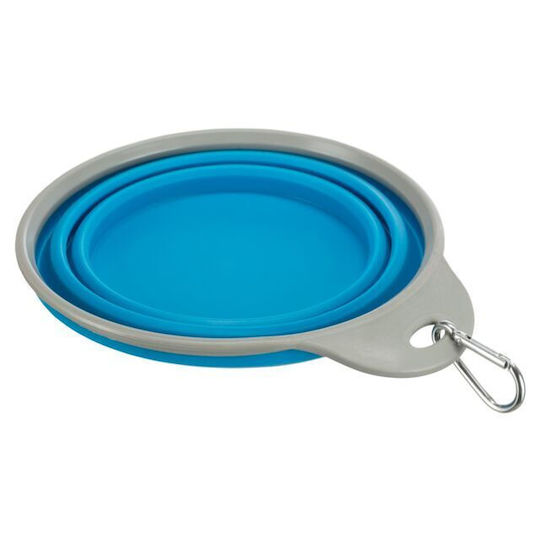 Trixie Travel Bowl Plastic Bowl Food for Dog & Cat 500ml 14cm in Light Blue Color