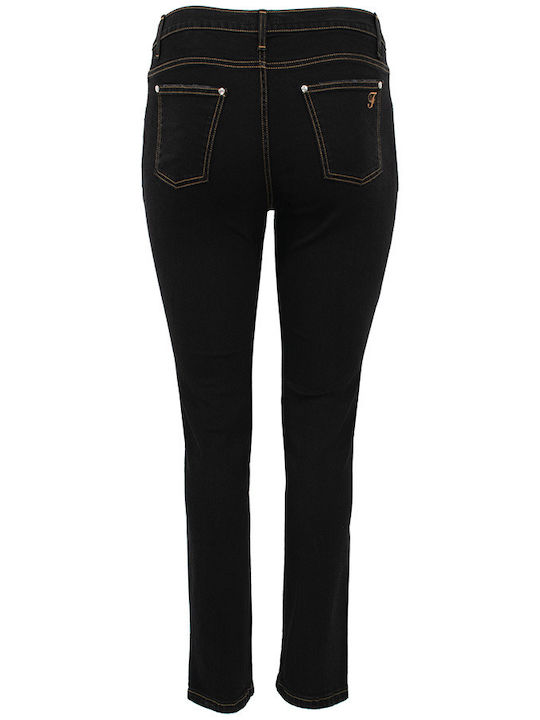 Forel Damenjeanshose in Schlanker Passform Black