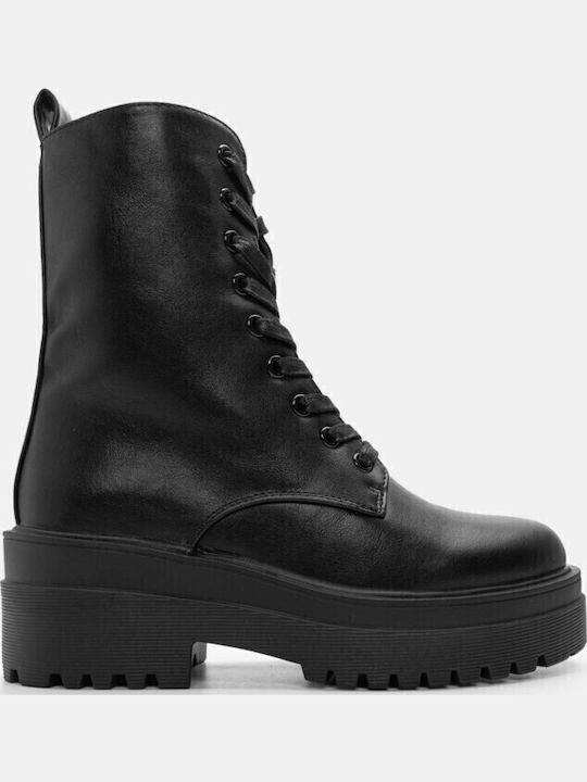 Double-Sole Ankle Boots with Zipper 4318762-black-matte