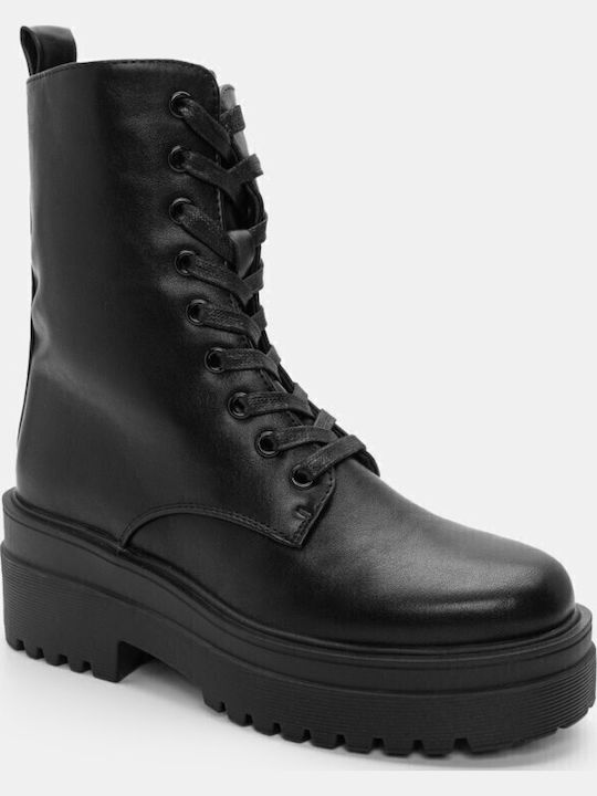 Double-Sole Ankle Boots with Zipper 4318762-black-matte