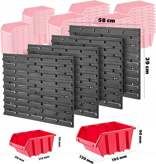 Kadax Tool Board 116x78cm Shelf 67 Pcs