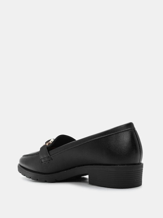 Luigi Women's Loafers in Black Color