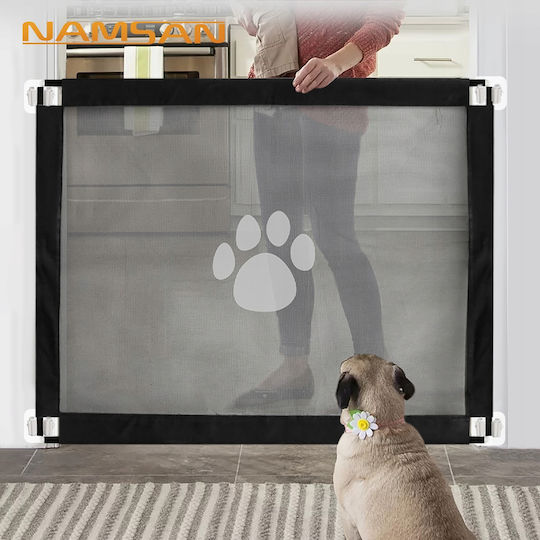 Tür für Hunde aus Plastik in Schwarz Farbe 110 x 110 x 110cm