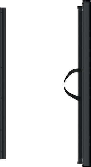 vidaXL Metallischer Hundeteiler 125x117,5cm Schwarz
