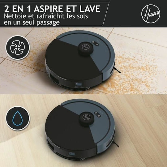 Hoover Robot Vacuum Cleaner for Sweeping & Mopping with Mapping and Wi-Fi Black