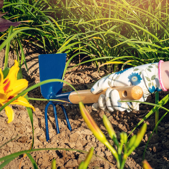 Kadax Cultivator cu trei colți Mână cu Mâner 35cm