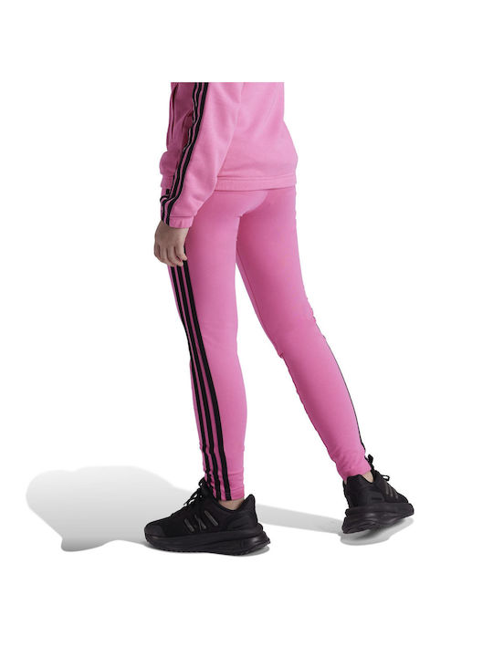 Adidas Kids Long Legging Essentials 3-stripes Cotton Tights Pink