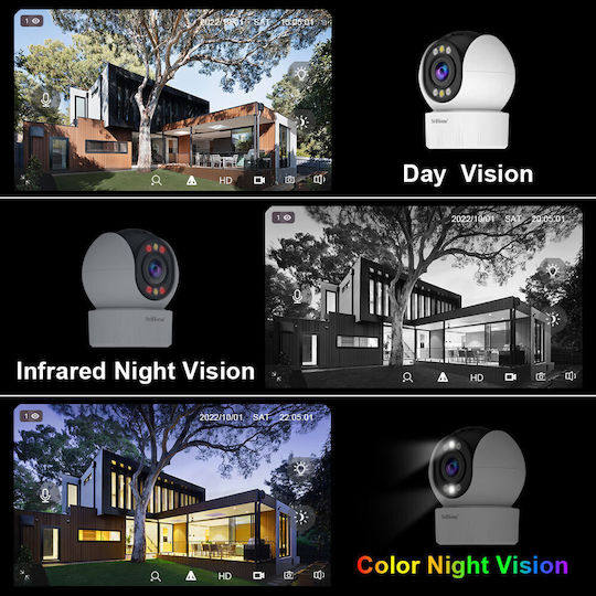 Sricam SH046 IP Κάμερα Παρακολούθησης Wi-Fi Full HD+ 4MP με Αμφίδρομη Επικοινωνία και Φακό 2.8mm