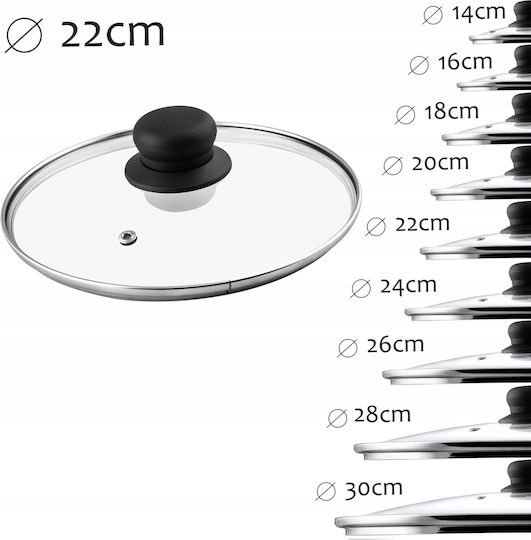 Kadax Kochgeschirrdeckel Für Pan Und Topf Glas 22cm 2 Stück 27473