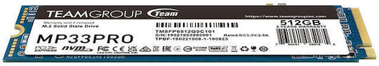 TeamGroup MP33 PRO SSD 512GB M.2 Type with PCI Express 3.0 Connection TM8FPD512G0C101