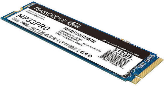TeamGroup MP33 PRO SSD 512GB M.2 Type with PCI Express 3.0 Connection TM8FPD512G0C101