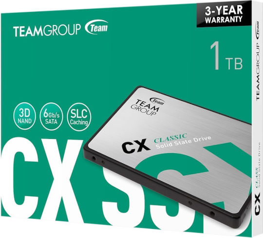 TeamGroup CX2 SSD 1TB 2.5'' Type with SATA III Connection T253X6001T0C101