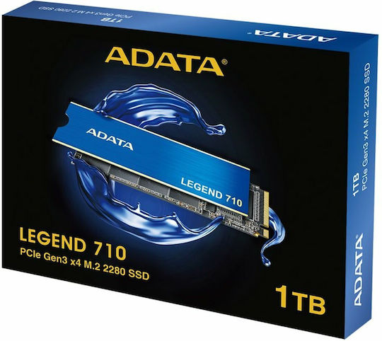 Adata Legend 710 SSD 1TB M.2 mit PCI Express 3.0 Kommunikationsprotokoll und Kühlkörper ALEG-710-1TCS