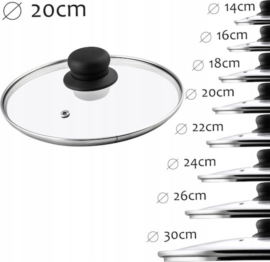 Kadax Kochgeschirrdeckel Für Pan Und Topf Glas 20cm 2Stücke 27472