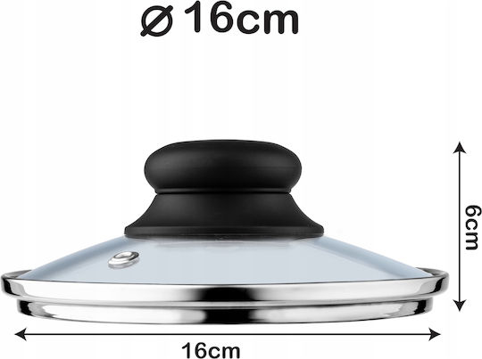 Kadax Capac Pentru Oală Din Sticlă 16cm 143056