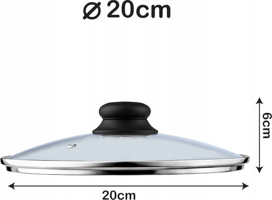 Kadax Capac Pentru Oală Din Sticlă 20cm 143064
