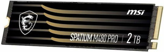MSI Spatium M480 Pro SSD 2TB τύπου M.2 με σύνδεση PCI Express 4.0 (PS5 Compatible) S78-440Q600-P83