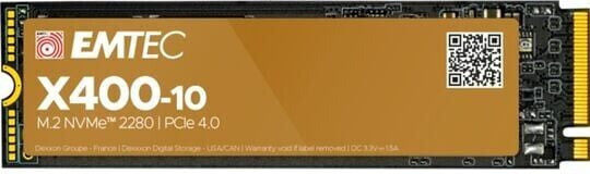 Emtec X400-10 Power Pro SSD 4TB M.2 with PCI Express 4.0 Protocol and Heatsink (Compatible with PlayStation 5)