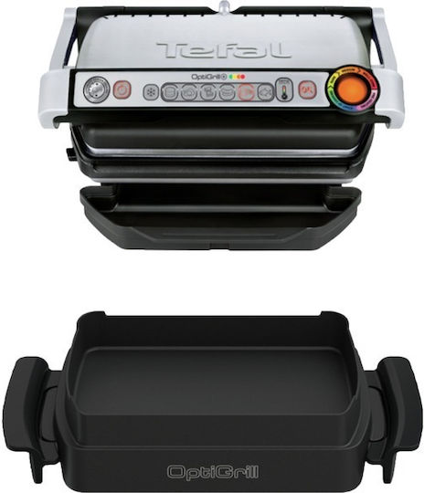 Tefal OptiGrill + Τοστιέρα Γκριλιέρα με Αποσπώμενες Πλάκες 2000W Γκρι