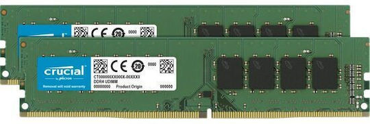 Crucial 64GB DDR4 RAM cu 2 module (2x32GB) și Viteză 3200 pentru