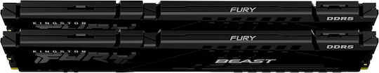 Kingston Fury Beast DDR5 16GB RAM με 2x8GB Modules και Ταχύτητα 5600 για Desktop