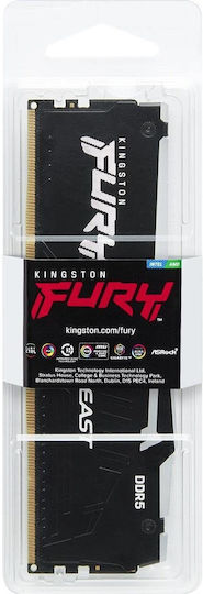 Kingston Fury Beast RGB 16GB DDR5 RAM mit Geschwindigkeit 5600 für Schreibtisch