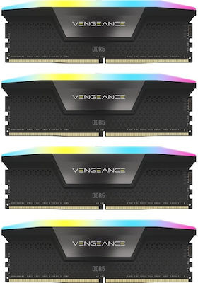 Corsair Vengeance RGB XMP 128GB DDR5 RAM with 4 Modules (4x32GB) and 5600 Speed for Desktop