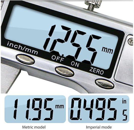 Digitaler Messschieber LCD-Anzeige Genauigkeit 0,01mm Länge 150mm Edelstahl Silber