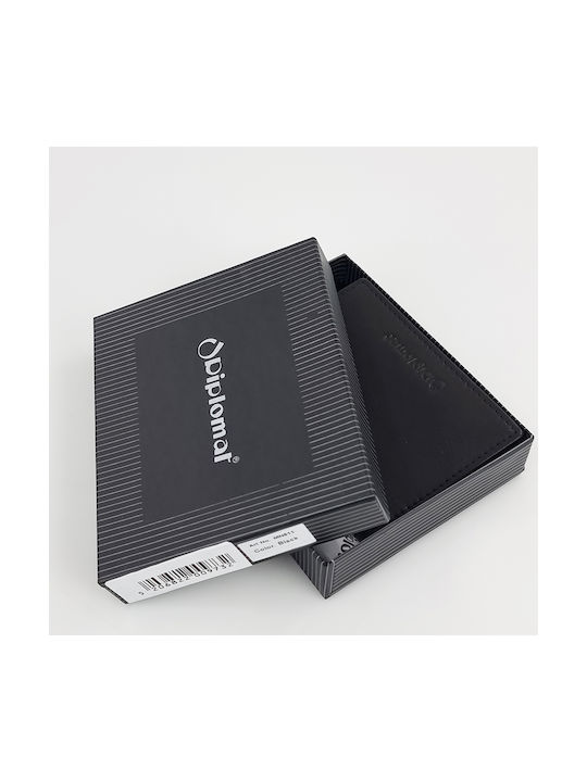 Leather Men's Card Wallet With RFID Black