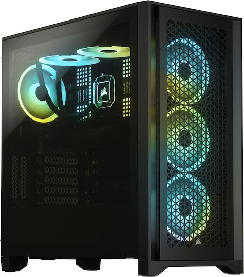 Corsair 4000D Airflow Gaming Midi Tower Computer Case with Side Window Black
