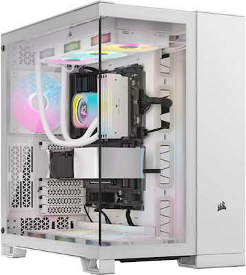 Corsair 6500X Gaming Midi Tower Computer Case with Window Panel White