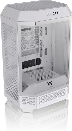 Thermaltake The Tower 300 Gaming Micro Tower Κουτί Υπολογιστή με Πλαϊνό Παράθυρο και RGB Φωτισμό Λευκό