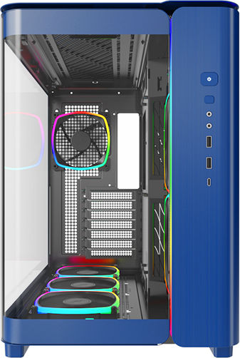 Montech King 95 Pro Midi Tower Компютърна кутия със страничен прозорец Син