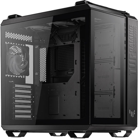 Asus TUF GT502 Plus Gaming Midi-Turm Computergehäuse mit Seitenfenster Schwarz