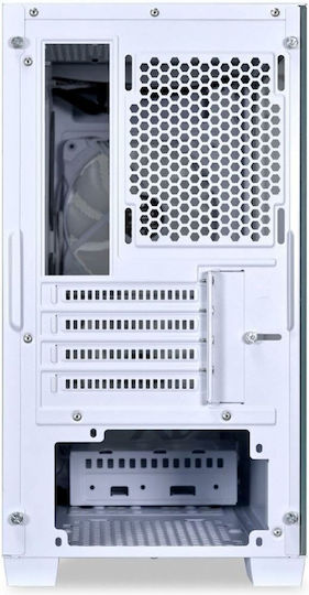 Lian Li 205M Mesh Gaming Mini Tower Κουτί Υπολογιστή με Πλαϊνό Παράθυρο Snow