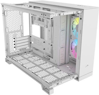 Corsair iCUE 2500X RGB Gaming Mini Tower Computer Case with Window Panel White