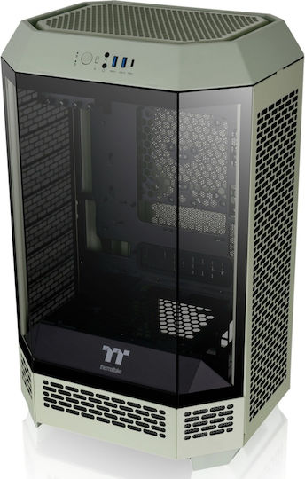 Thermaltake The Tower 300 Gaming Micro Tower Computer Case with Side Window and RGB Lighting Matcha Green