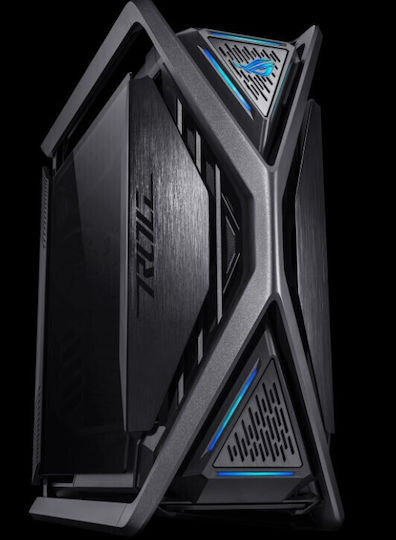 Asus ROG Hyperion GR701 BTF Edition Gaming Voller Turm Computergehäuse mit Seitenfenster und RGB-Beleuchtung Schwarz